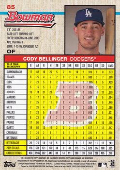 2020 Bowman Heritage #85 Cody Bellinger Back