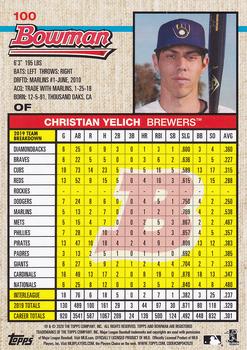 2020 Bowman Heritage #100 Christian Yelich Back