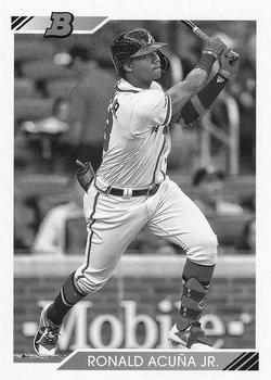 2020 Bowman Heritage - Black & White #27 Ronald Acuña Jr. Front