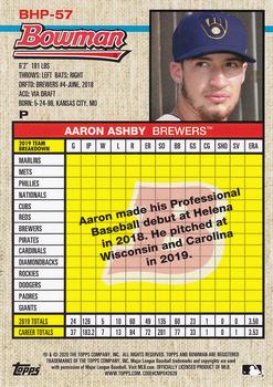 2020 Bowman Heritage - Prospects #BHP-57 Aaron Ashby Back