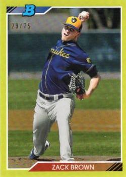 2020 Bowman Heritage - Chrome Prospects Gold #92CP-ZB Zack Brown Front