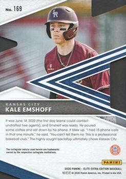 2020 Panini Elite Extra Edition - 203rd Decade Die Cut #169 Kale Emshoff Back