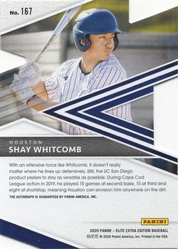 2020 Panini Elite Extra Edition - Prime Numbers Gold Die Cut #167 Shay Whitcomb Back