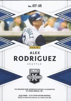 2020 Panini Elite Extra Edition - All-Time First Round Materials Black #ATF-AR Alex Rodriguez Back