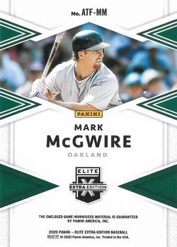 2020 Panini Elite Extra Edition - All-Time First Round Materials Black #ATF-MM Mark McGwire Back