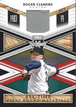 2020 Panini Elite Extra Edition - All-Time First Round Materials Black #ATF-RC Roger Clemens Front