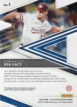 2020 Panini Elite Extra Edition - Aspirations Die Cut Gold #4 Asa Lacy Back