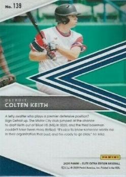 2020 Panini Elite Extra Edition - Aspirations Green #139 Colten Keith Back
