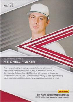 2020 Panini Elite Extra Edition - Aspirations Green #160 Mitchell Parker Back