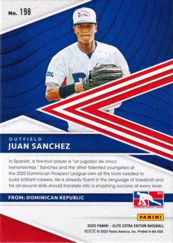 2020 Panini Elite Extra Edition - Aspirations Green #198 Juan Sanchez Back