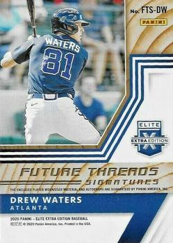 2020 Panini Elite Extra Edition - Future Threads Signatures Gold #FTS-DW Drew Waters Back