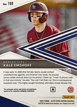 2020 Panini Elite Extra Edition - Prime Numbers A #169 Kale Emshoff Back