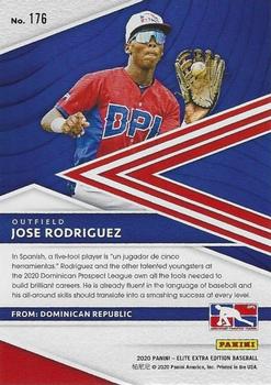 2020 Panini Elite Extra Edition - Prime Numbers A #176 Jose Rodriguez Back