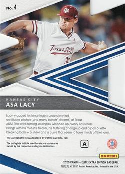 2020 Panini Elite Extra Edition - Prime Numbers A Die Cut Signatures #4 Asa Lacy Back