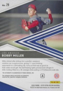2020 Panini Elite Extra Edition - Prime Numbers A Signatures #29 Bobby Miller Back
