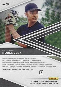 2020 Panini Elite Extra Edition - Prime Numbers A Signatures #97 Norge Vera Back