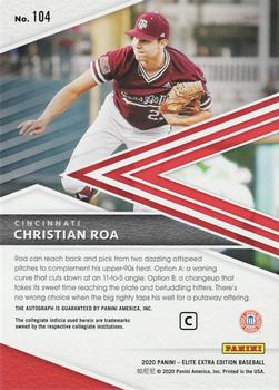 2020 Panini Elite Extra Edition - Prime Numbers C Signatures #104 Christian Roa Back