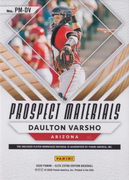 2020 Panini Elite Extra Edition - Prospect Materials Black #PM-DV Daulton Varsho Back