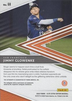 2020 Panini Elite Extra Edition - Signatures #68 Jimmy Glowenke Back