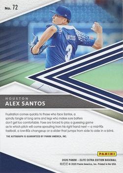 2020 Panini Elite Extra Edition - Signatures #72 Alex Santos Back