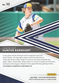 2020 Panini Elite Extra Edition - Signatures #103 Hunter Barnhart Back