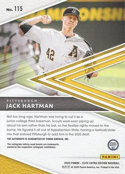 2020 Panini Elite Extra Edition - Signatures #115 Jack Hartman Back