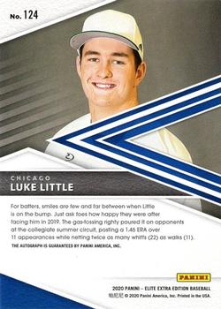 2020 Panini Elite Extra Edition - Signatures #124 Luke Little Back