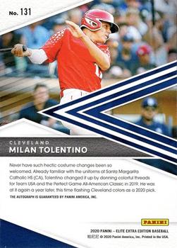 2020 Panini Elite Extra Edition - Signatures #131 Milan Tolentino Back