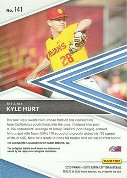 2020 Panini Elite Extra Edition - Signatures #141 Kyle Hurt Back