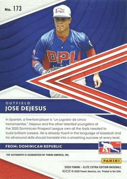 2020 Panini Elite Extra Edition - Signatures #173 Jose Dejesus Back