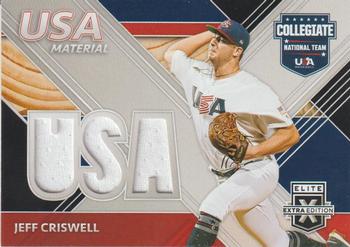 2020 Panini Elite Extra Edition - USA Material Black #USAM-JC Jeff Criswell Front