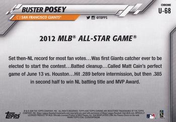 2020 Topps Chrome Update #U-68 Buster Posey Back