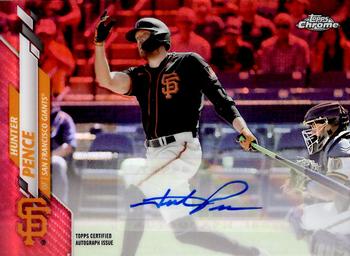 2020 Topps Chrome Update - Autographs Red #USA-HP Hunter Pence Front