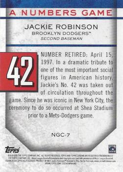 2020 Topps Chrome Update - A Numbers Game #NGC-7 Jackie Robinson Back