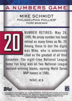2020 Topps Chrome Update - A Numbers Game #NGC-23 Mike Schmidt Back
