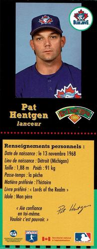 1999 Hit the Books Bookmarks Toronto Blue Jays #NNO Pat Hentgen Back