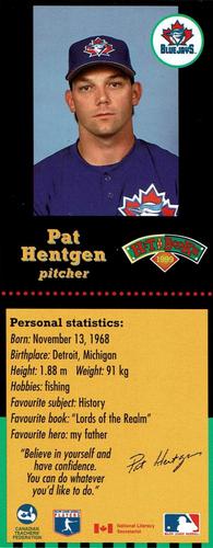 1999 Hit the Books Bookmarks Toronto Blue Jays #NNO Pat Hentgen Front