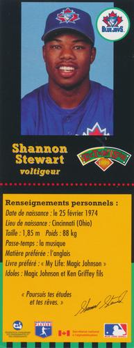 1999 Hit the Books Bookmarks Toronto Blue Jays #NNO Shannon Stewart Back