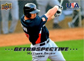2008 Upper Deck USA Baseball Box Set - Retrospective #USA-1 Matt Brown Front