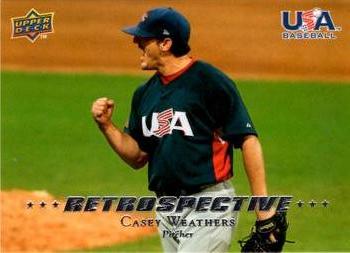 2008 Upper Deck USA Baseball Box Set - Retrospective #USA-7 Casey Weathers Front