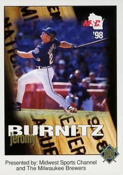1998 Milwaukee Brewers Police - Midwest Sports Channel #NNO Jeromy Burnitz Front