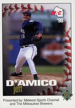 1998 Milwaukee Brewers Police - Midwest Sports Channel #NNO Jeff D'Amico Front