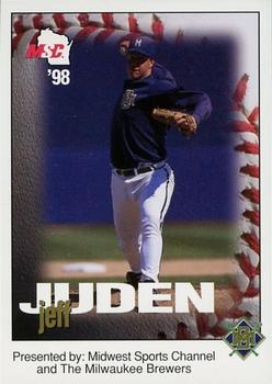 1998 Milwaukee Brewers Police - Midwest Sports Channel #NNO Jeff Juden Front