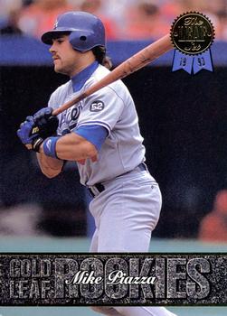 1993 Leaf - Gold Leaf Rookies Update #4 Mike Piazza Front