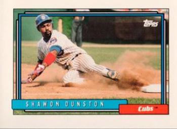 1992 Topps - Pre-Production Samples (Diamond) Panel Singles #370 Shawon Dunston Front