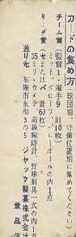 1960 Jack Confectionary Gum (JF 33) #21 Masayuki Dobashi Back