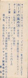 1960 Jack Confectionary Gum (JF 33) #21 Tadashi Sugiura Back