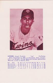 1965 Trade Bloc Minnesota Twins #NNO Joe Nossek Front