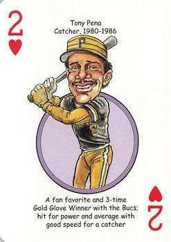 2020 Hero Decks Pittsburgh Pirates Baseball Heroes Playing Cards #2♥ Tony Pena Front