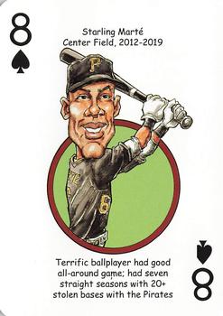 2020 Hero Decks Pittsburgh Pirates Baseball Heroes Playing Cards #8♠ Starling Marte Front